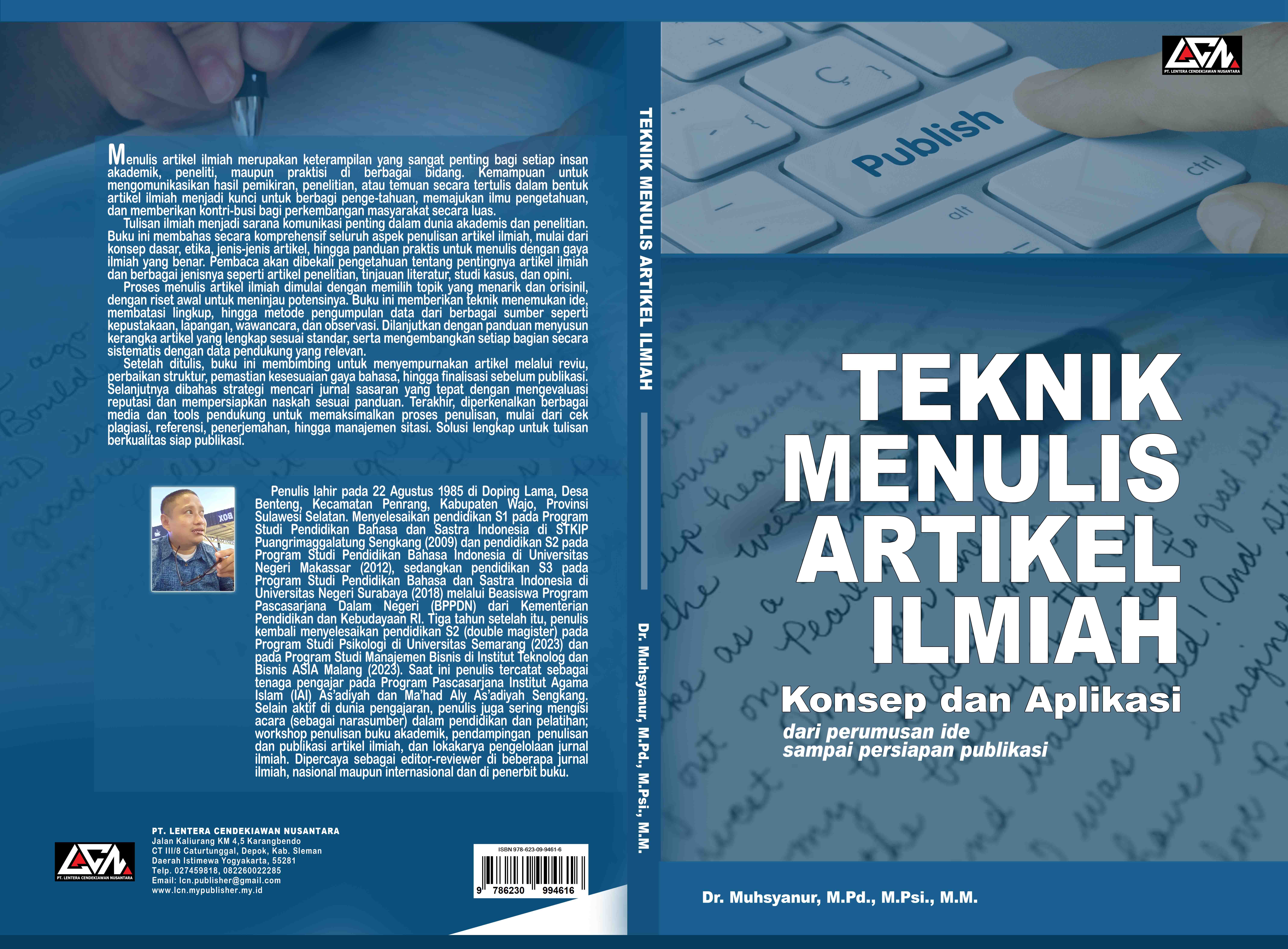 Teknik Menulis Artikel Ilmiah:  Konsep dan Aplikasi