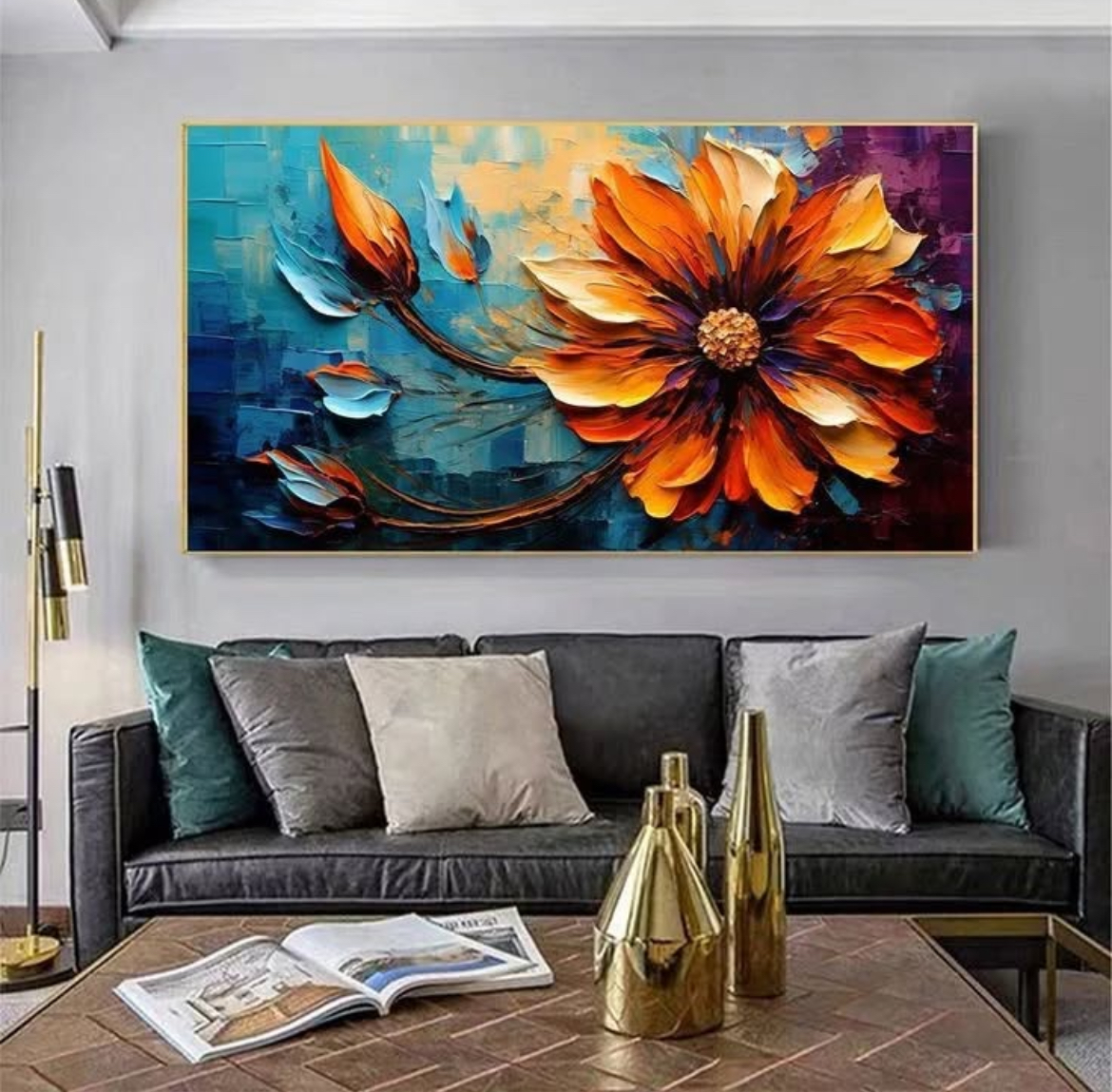 Colorful Floral Wall Art Painting
