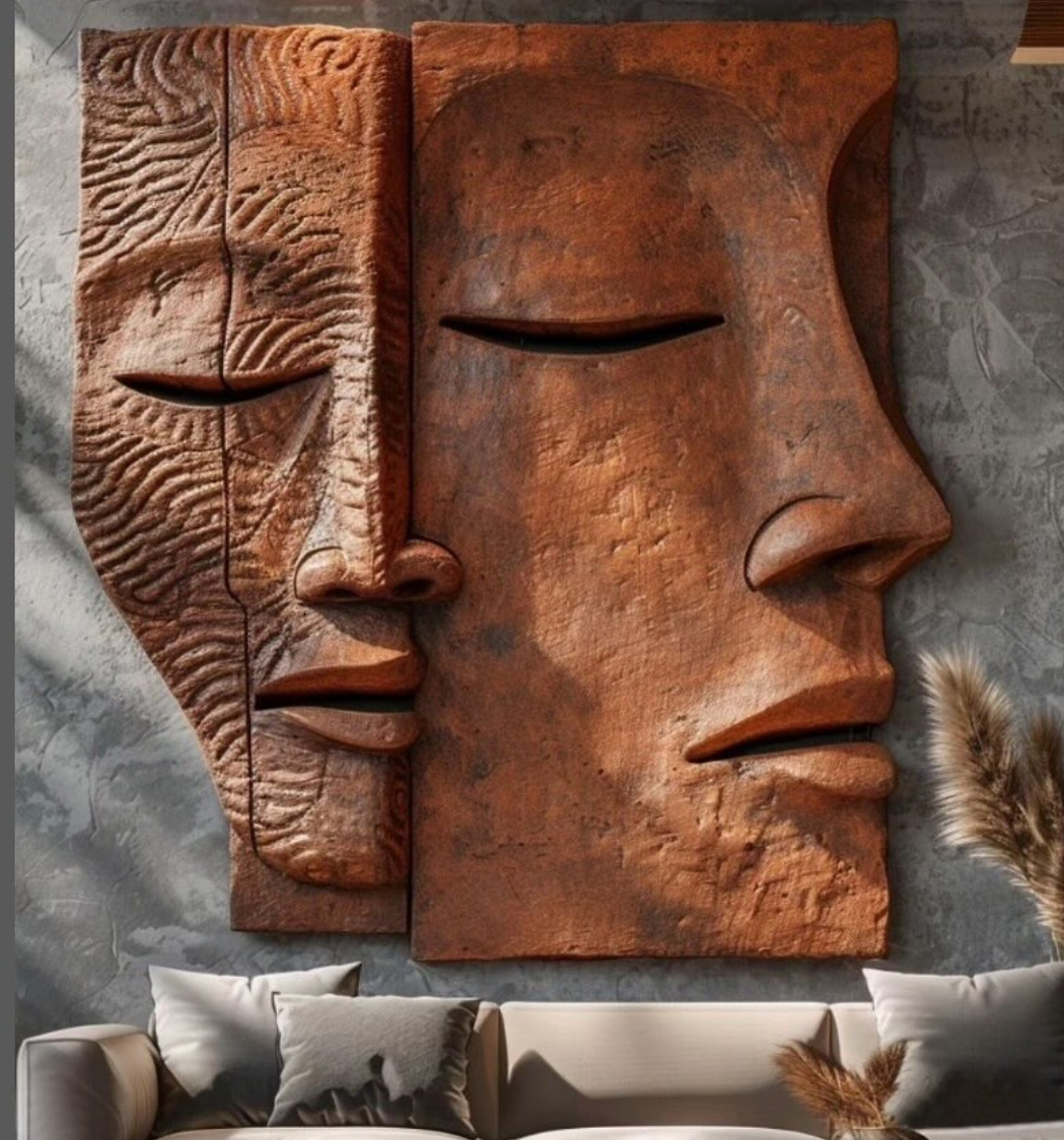 Hand-Carved Wooden Wall Art