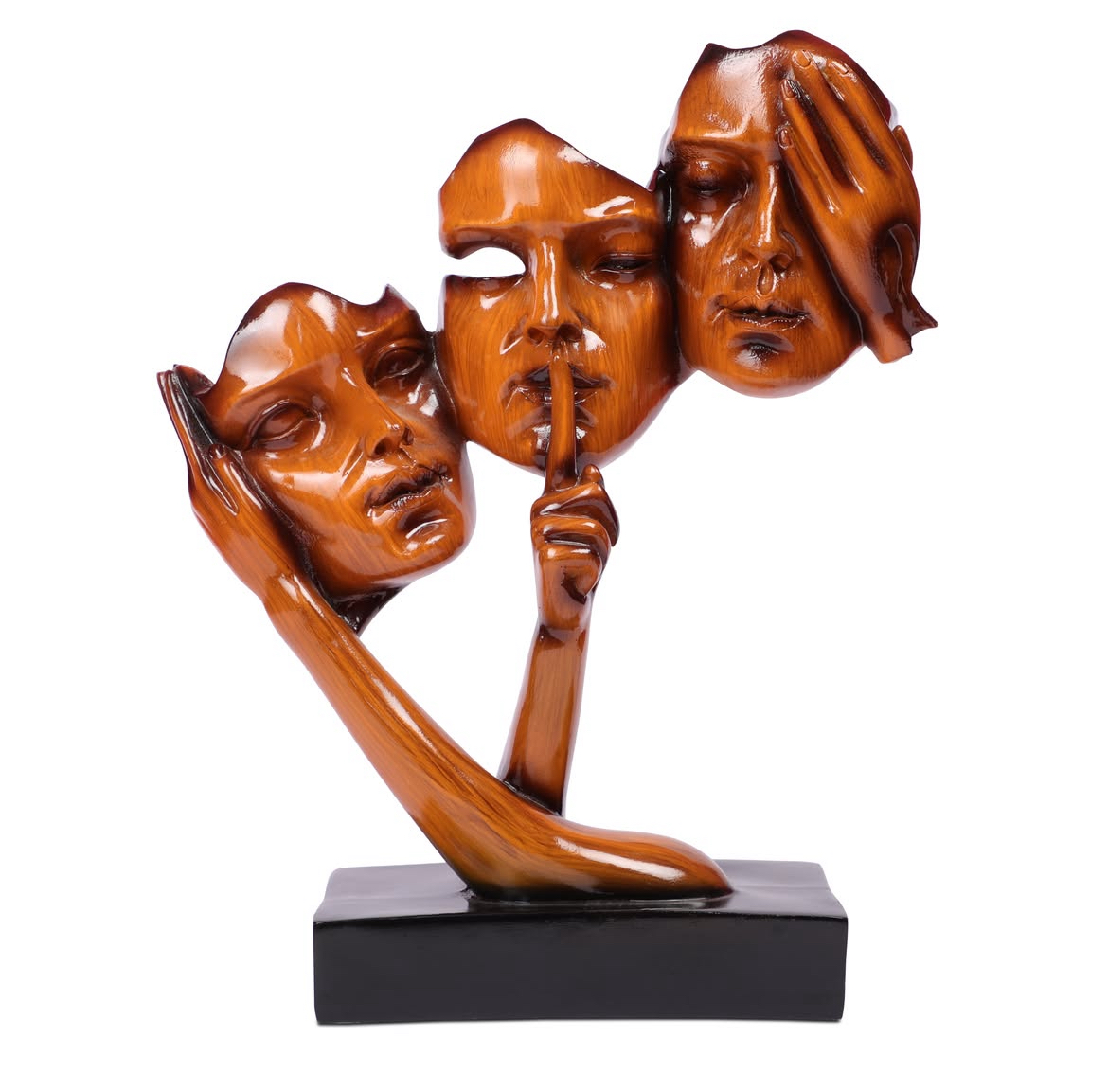 Decorative Resin Hand and Face Sculpture