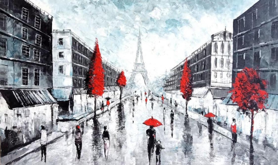 Paris Street Scene Painting