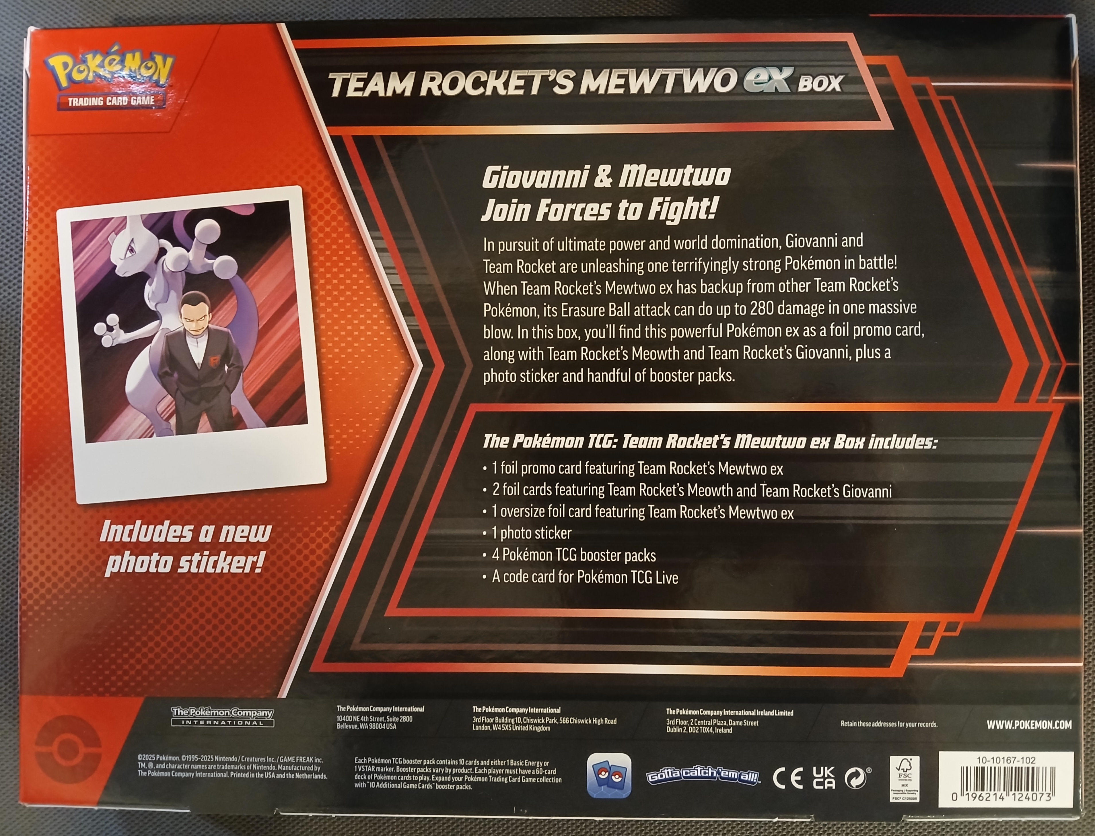 Team Rocket's Mewtwo Ex Box