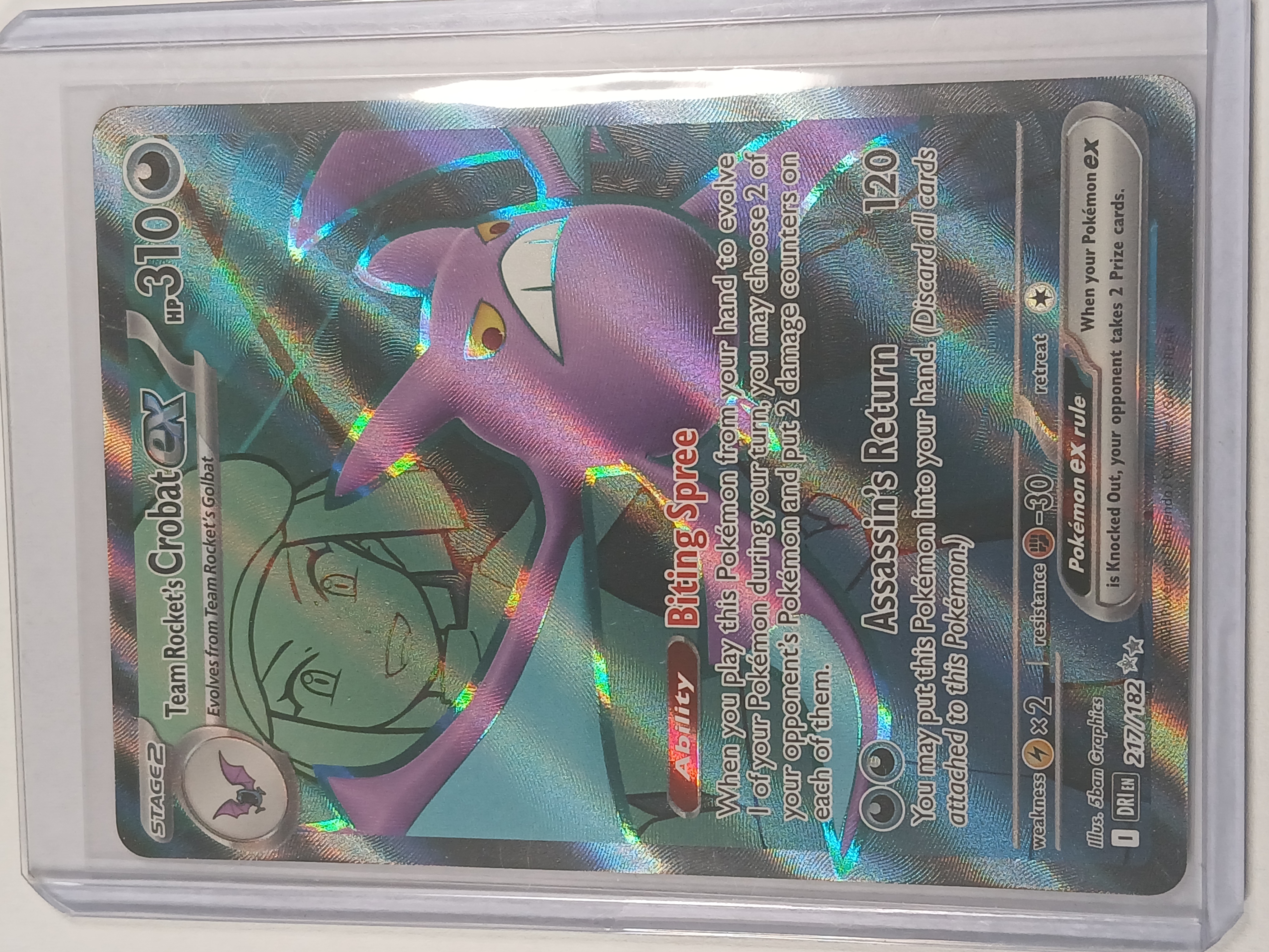 Team Rocket's Crobat Ex 217/182