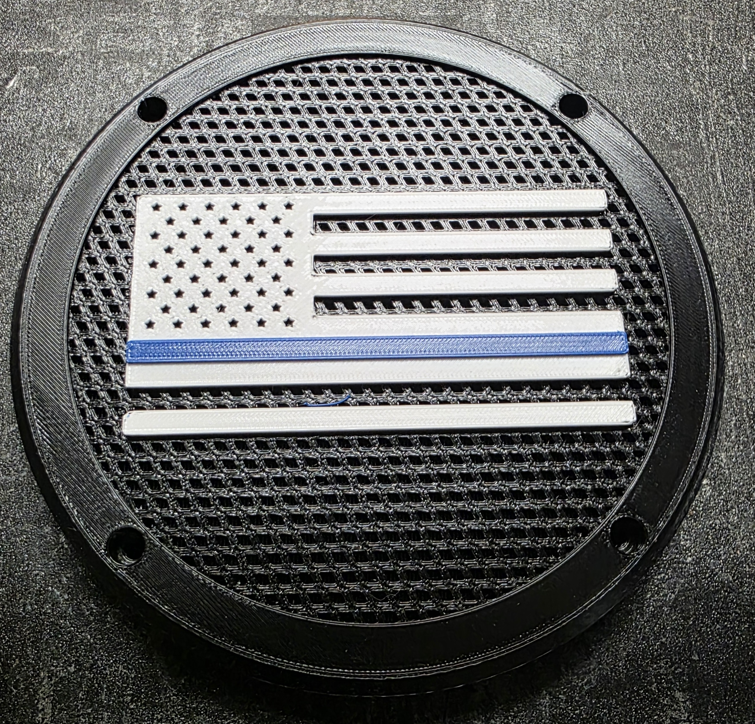 US Flag Line Speaker Covers (Pair) Police, Fire, Military
