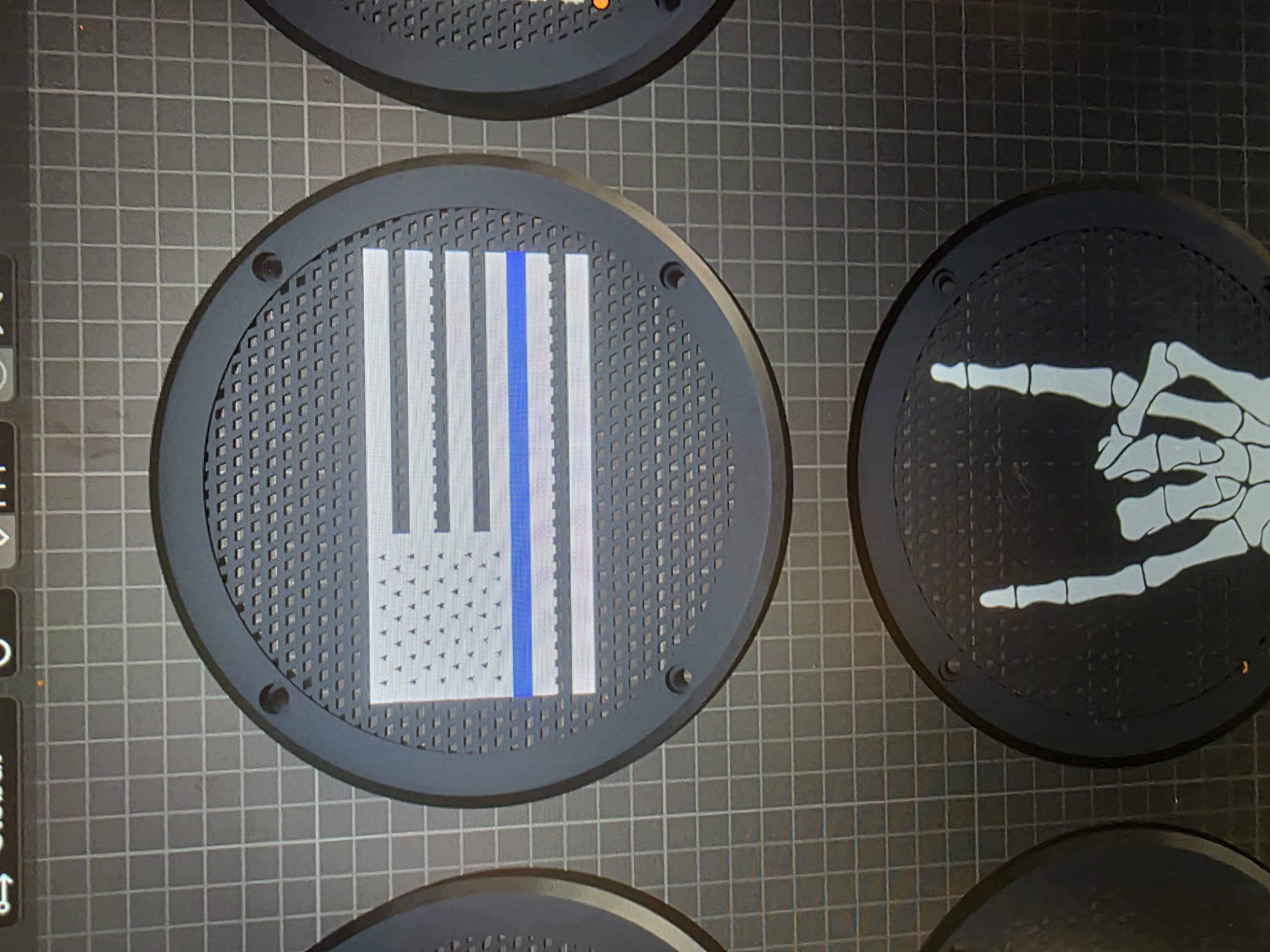 US Flag Line Speaker Covers (Pair) Police, Fire, Military