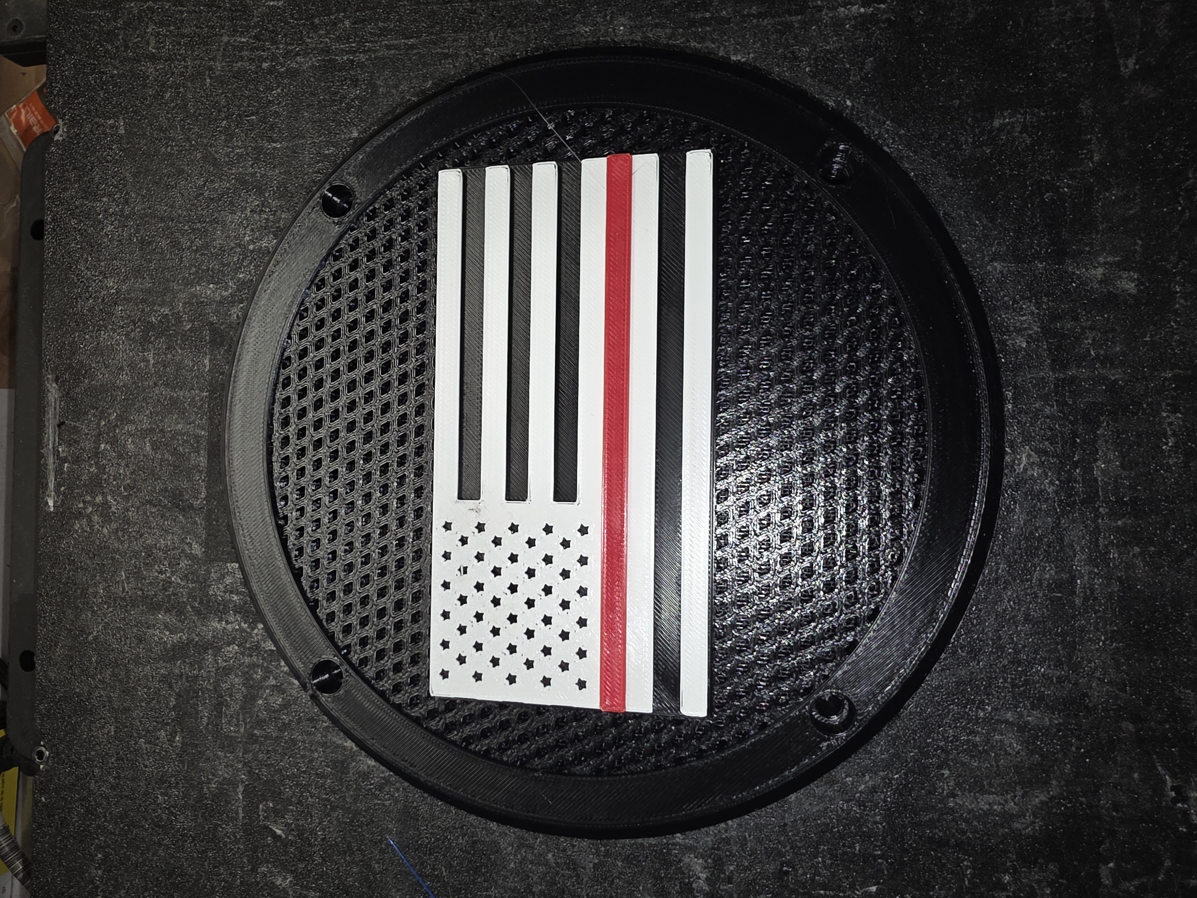 US Flag Line Speaker Covers (Pair) Police, Fire, Military