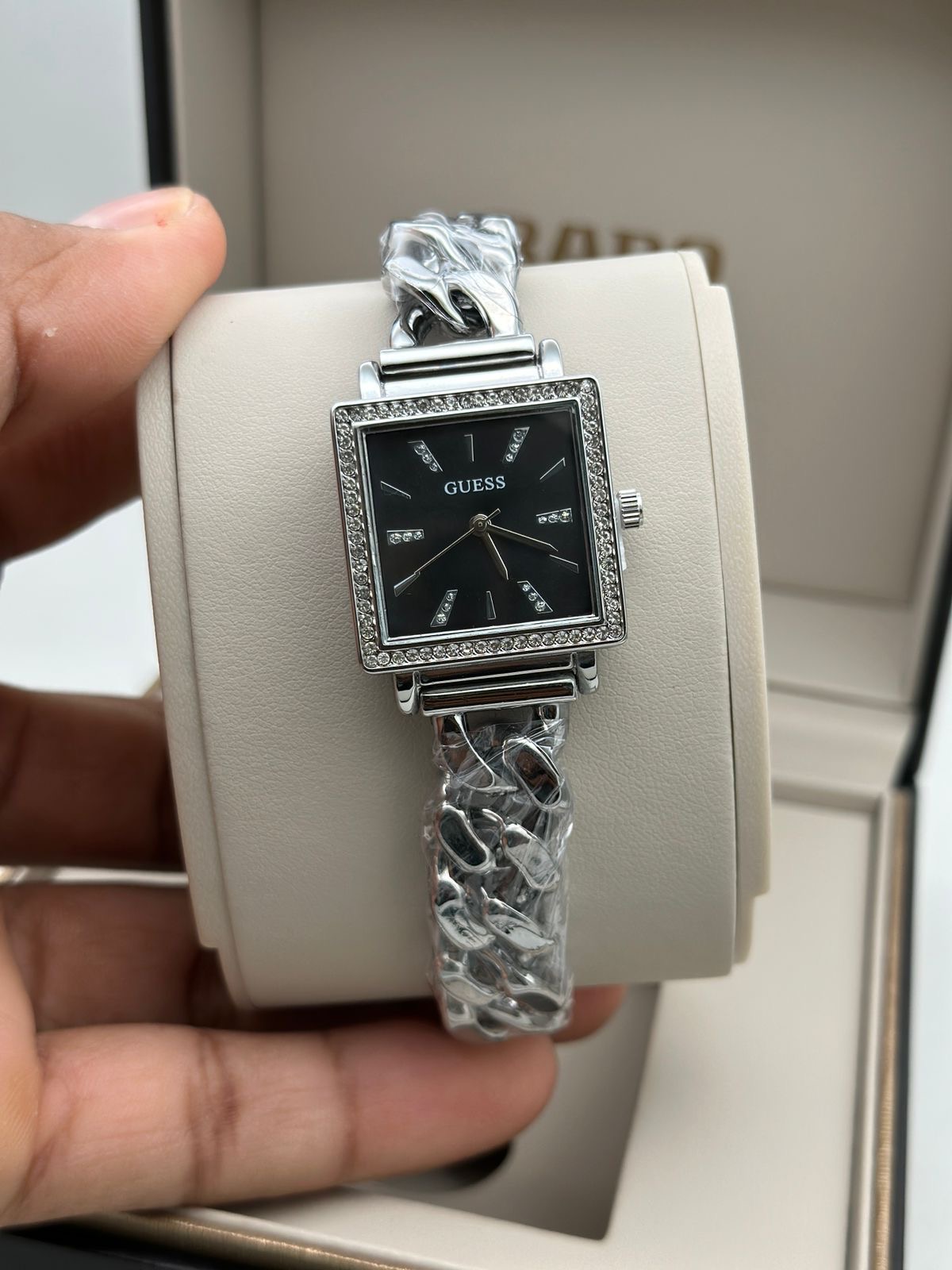 Guess Women's Square Black Wristwatch