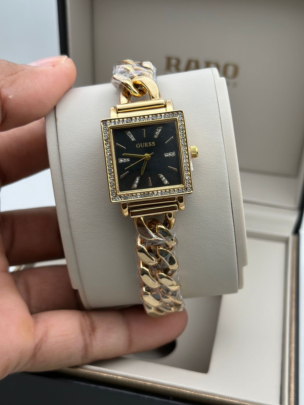 Guess Women's Square Black Wristwatch