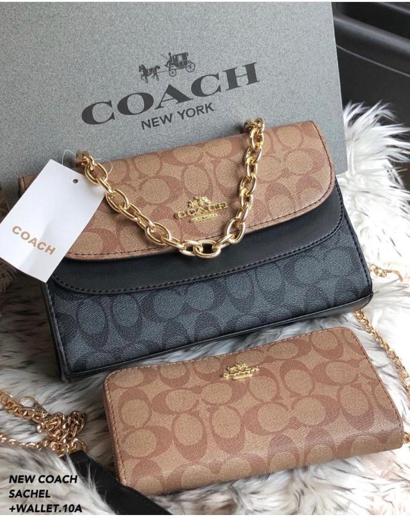 Coach Signature Satchel and Wallet Set