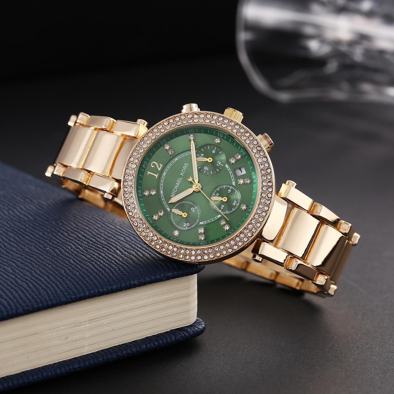  M   K   Luxury Gold-Plated Women's Watch