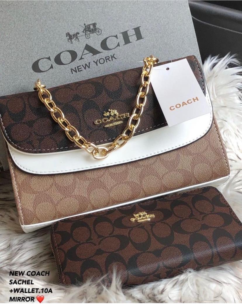 Coach Signature Satchel and Wallet Set