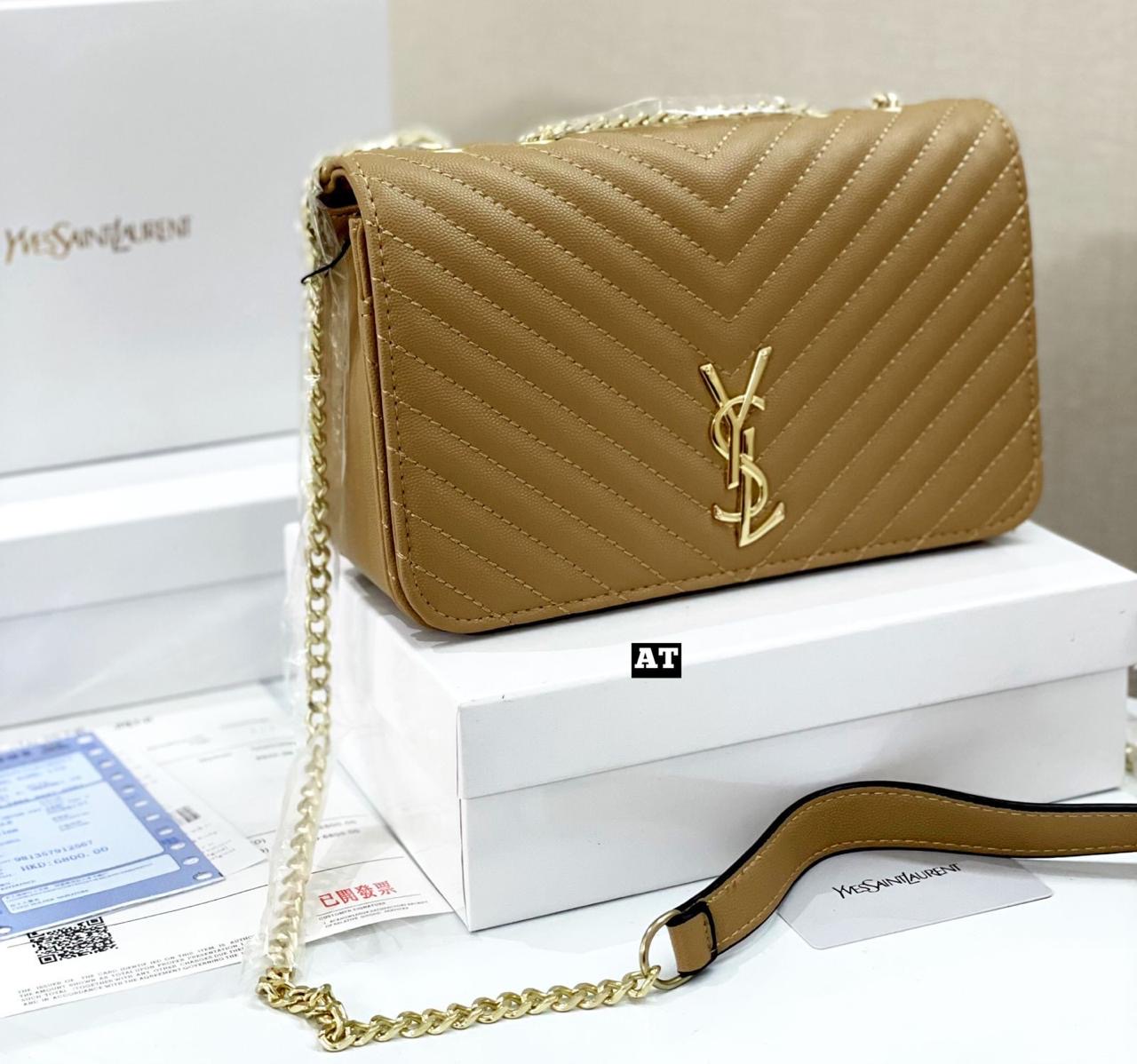 Yves Saint Laurent Red Quilted Shoulder Bag