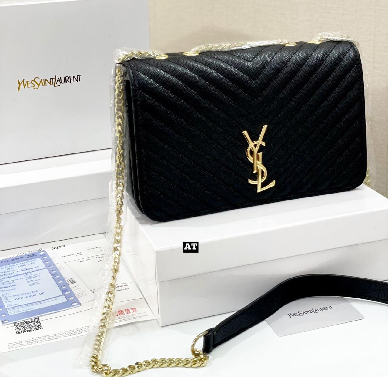Yves Saint Laurent Red Quilted Shoulder Bag