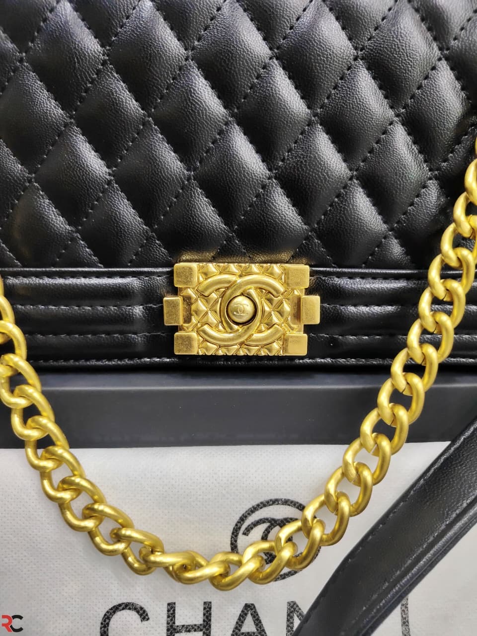 Chanel Quilted Metallic Shoulder Bag