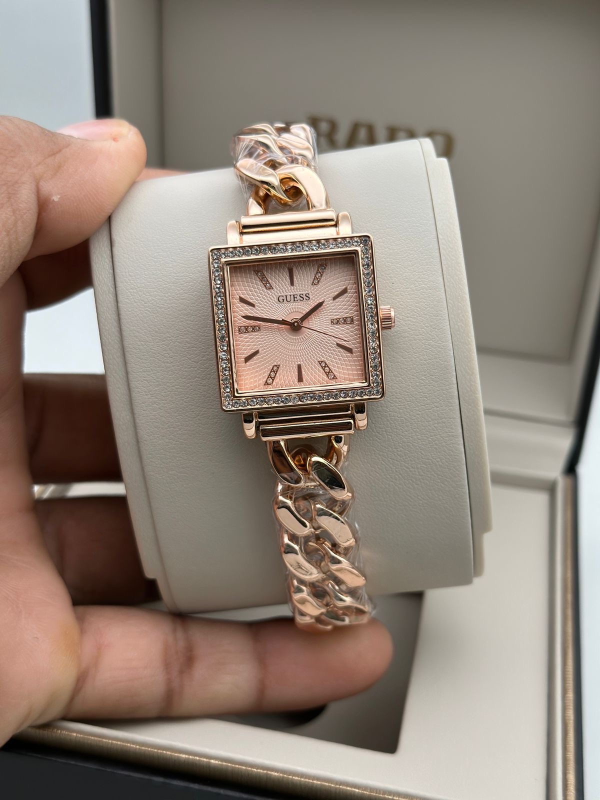 Guess Women's Square Black Wristwatch