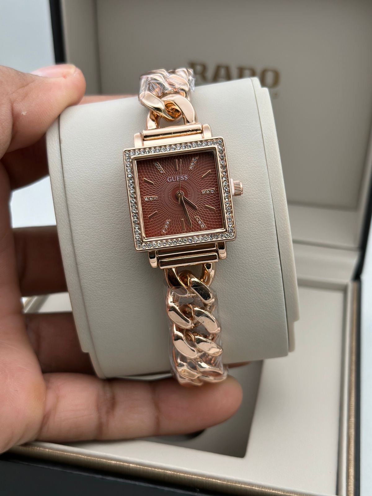 Guess Women's Square Black Wristwatch