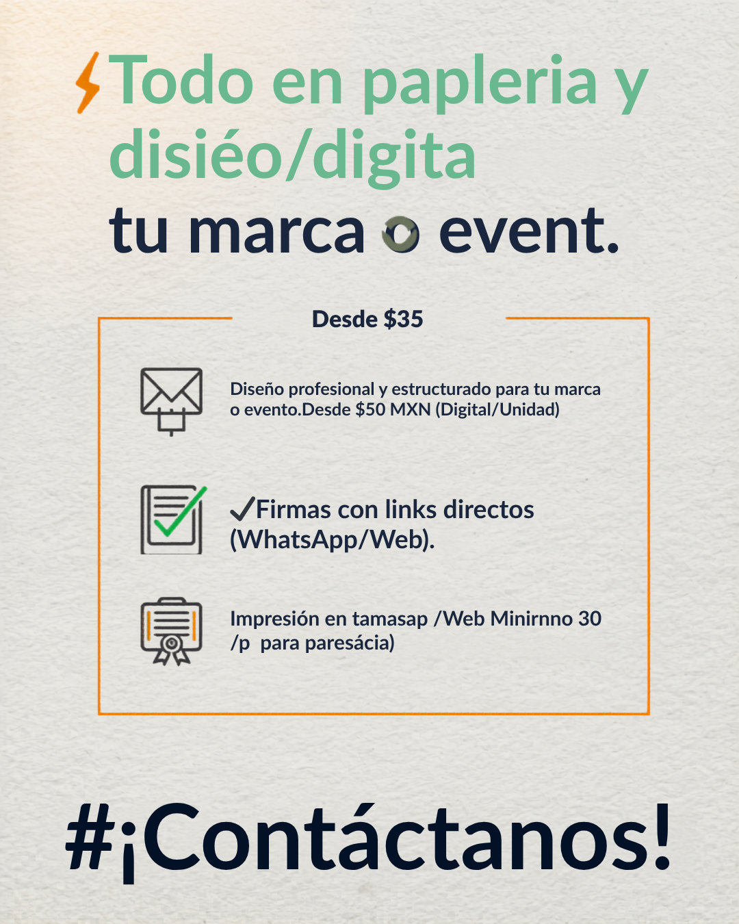 Papelería y diseño digital para marcas y eventos