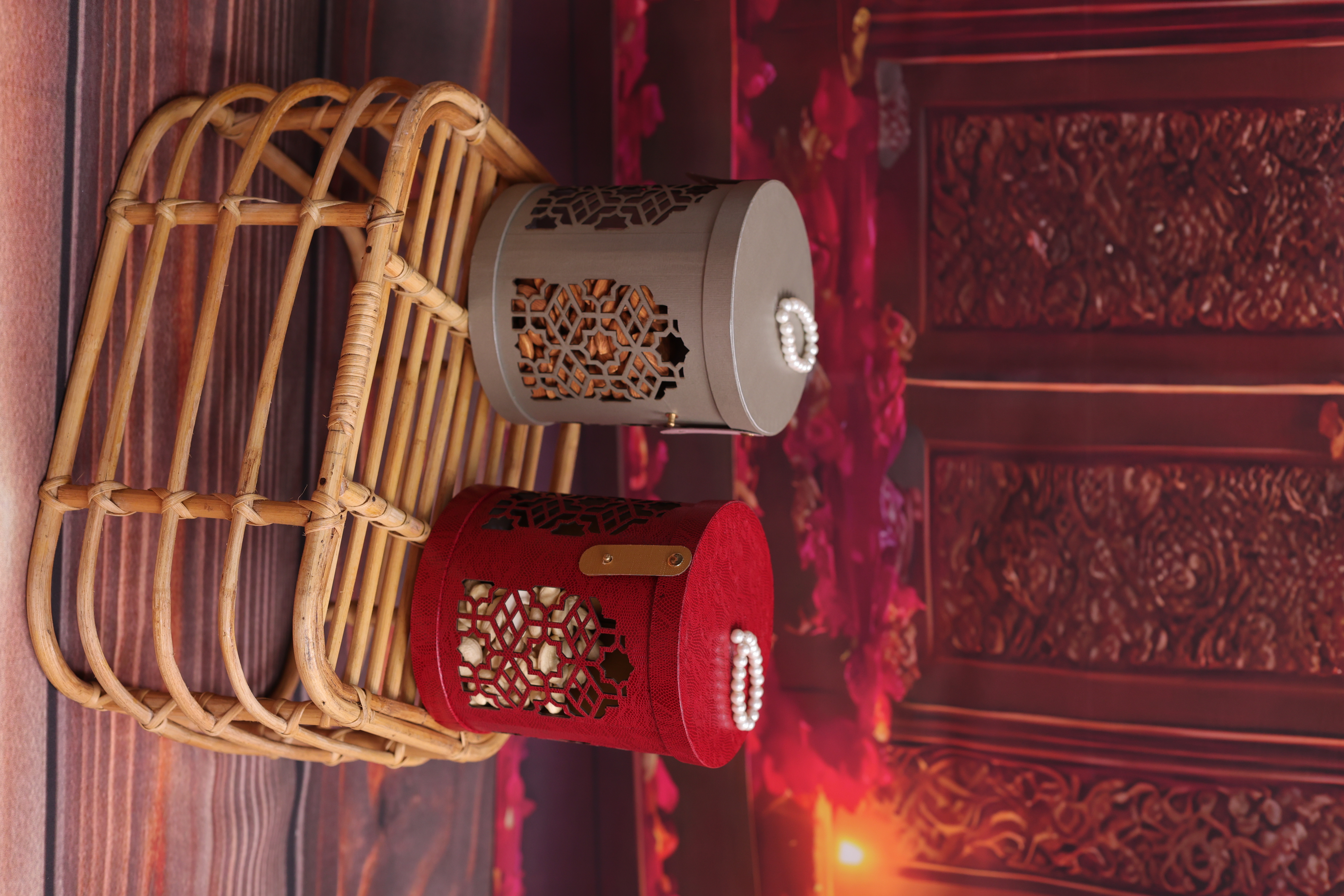 Laser Cut Gift Box with Pearl Accents