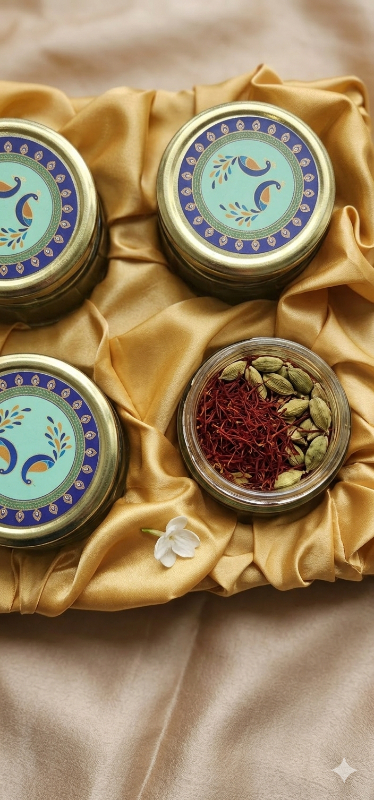 The Neelambari Mosaic Box - 4 Jars