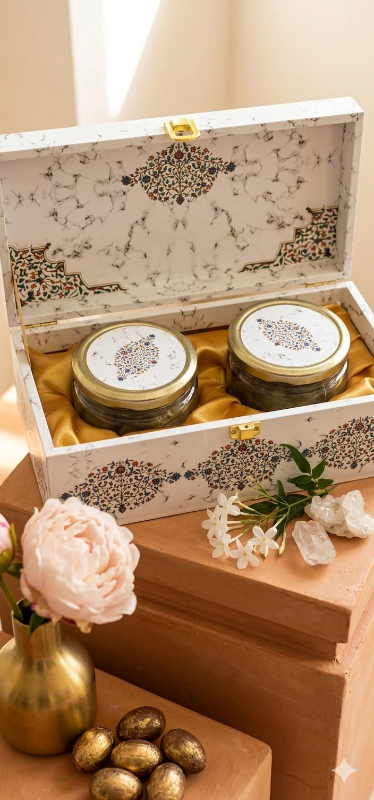 The Heritage Marble Box - 2 Jars