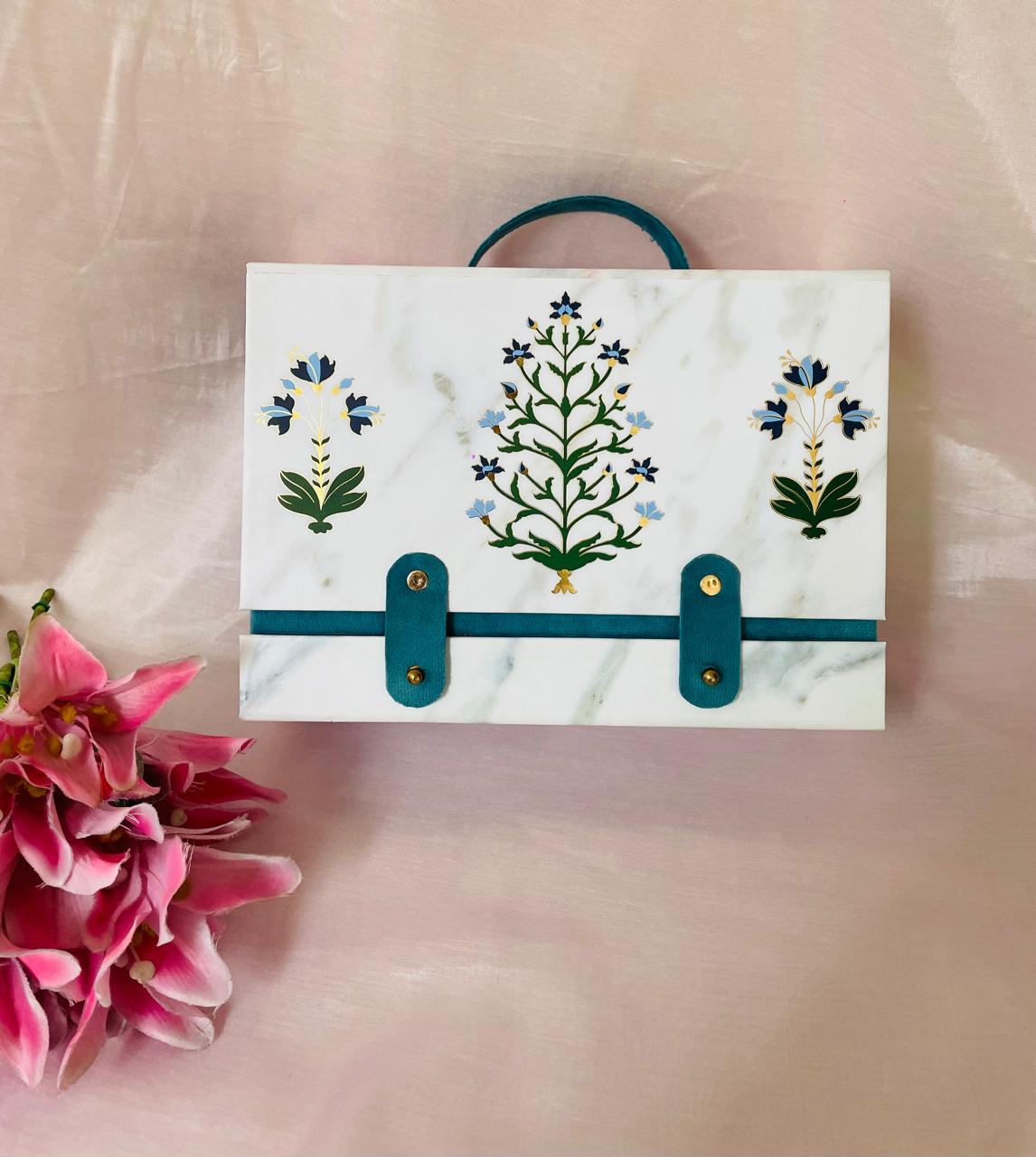 Marble Finish Box - Green