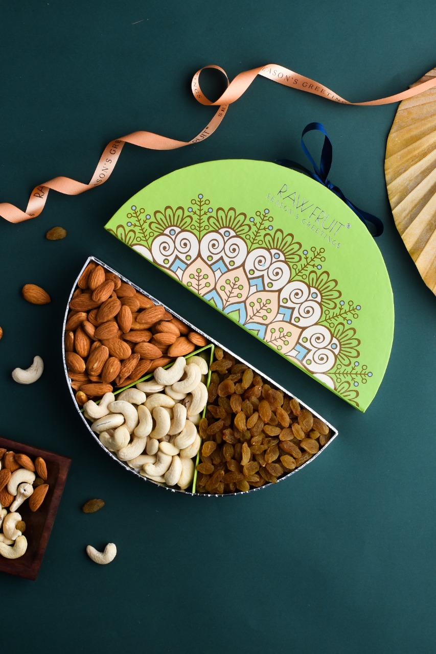 Semi Circle Dry Fruit Holiday Gift Box