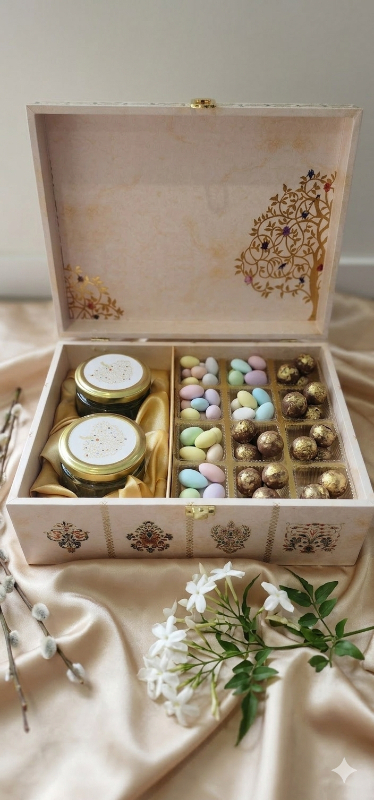 The Kalpavriksha Dual Box  - 2 Jars and Chocolate Cavity