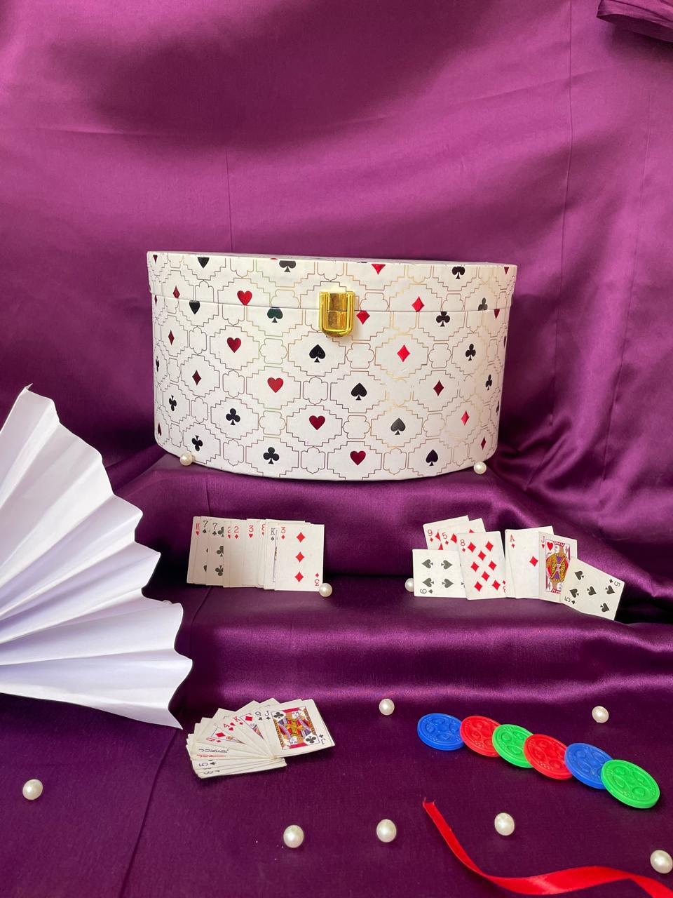 Casino Themed Round Gift Box