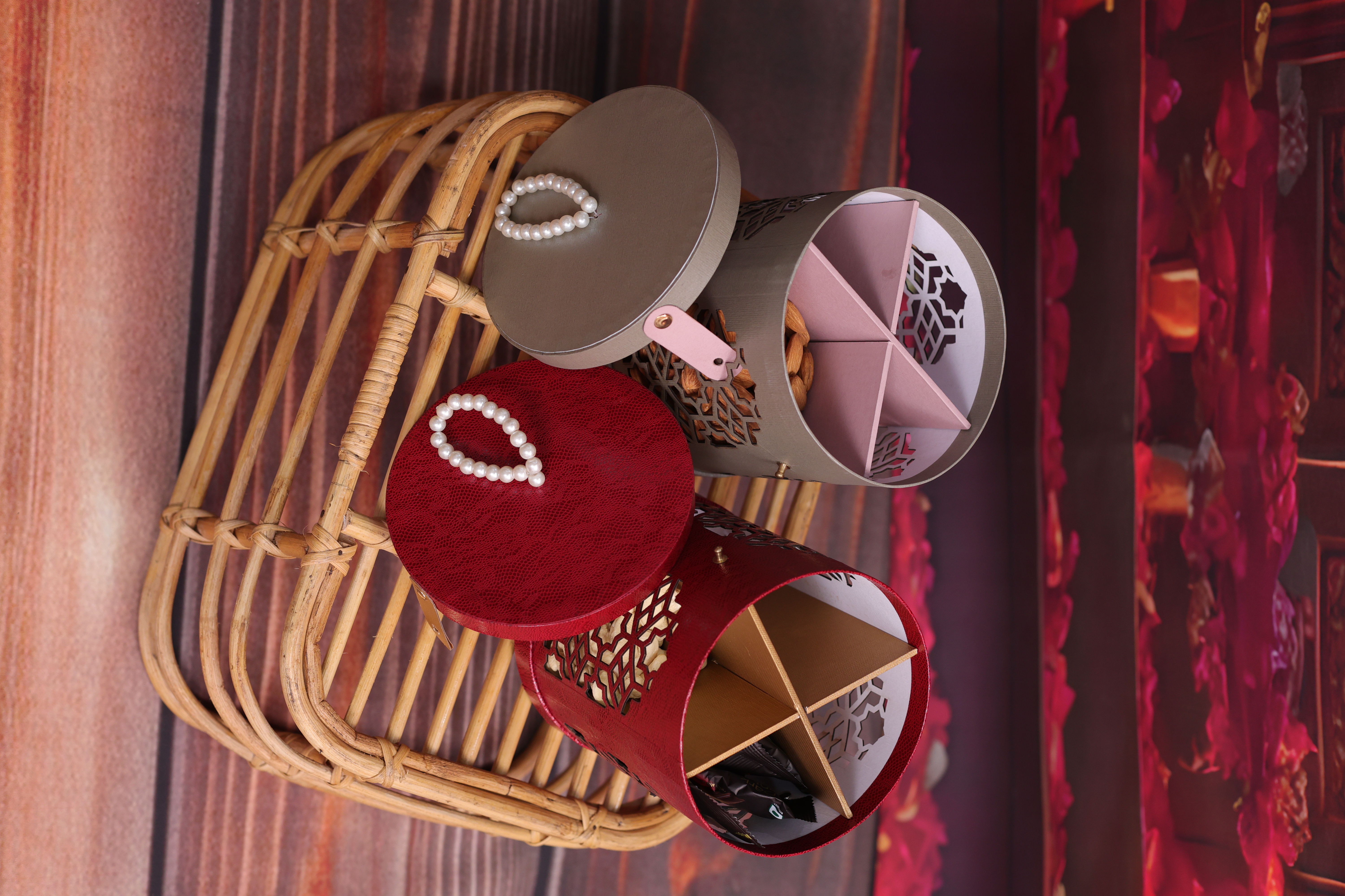 Laser Cut Gift Box with Pearl Accents