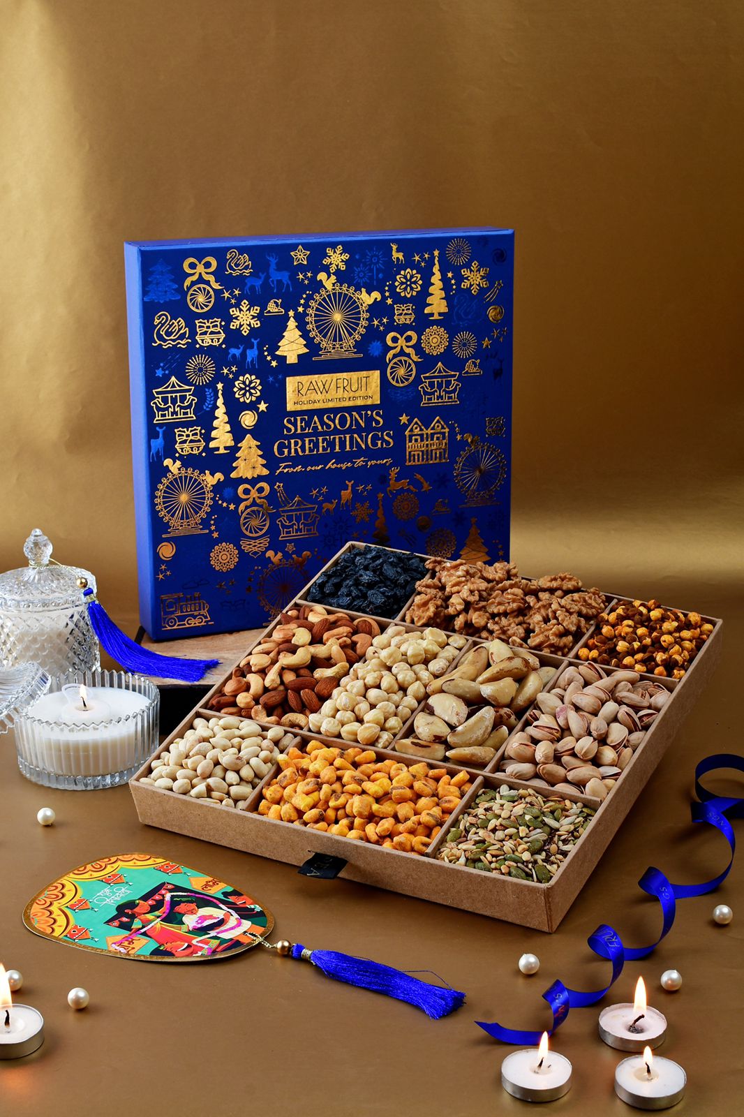 Square Dry Fruit Holiday Gift Box