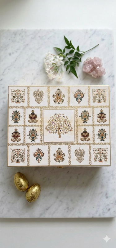 The Kalpavriksha Dual Box  - 2 Jars and Chocolate Cavity