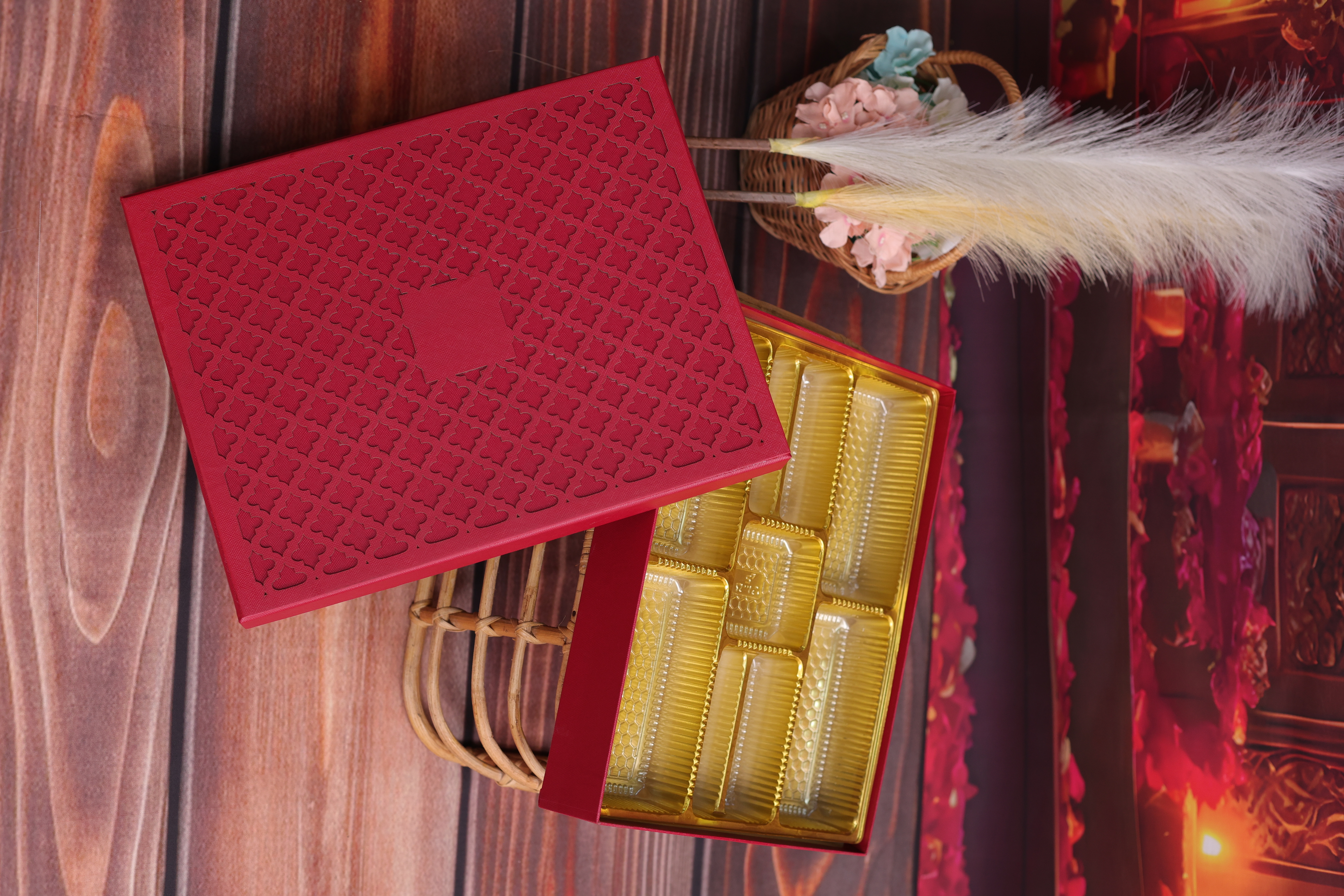 Red Box with Compartment