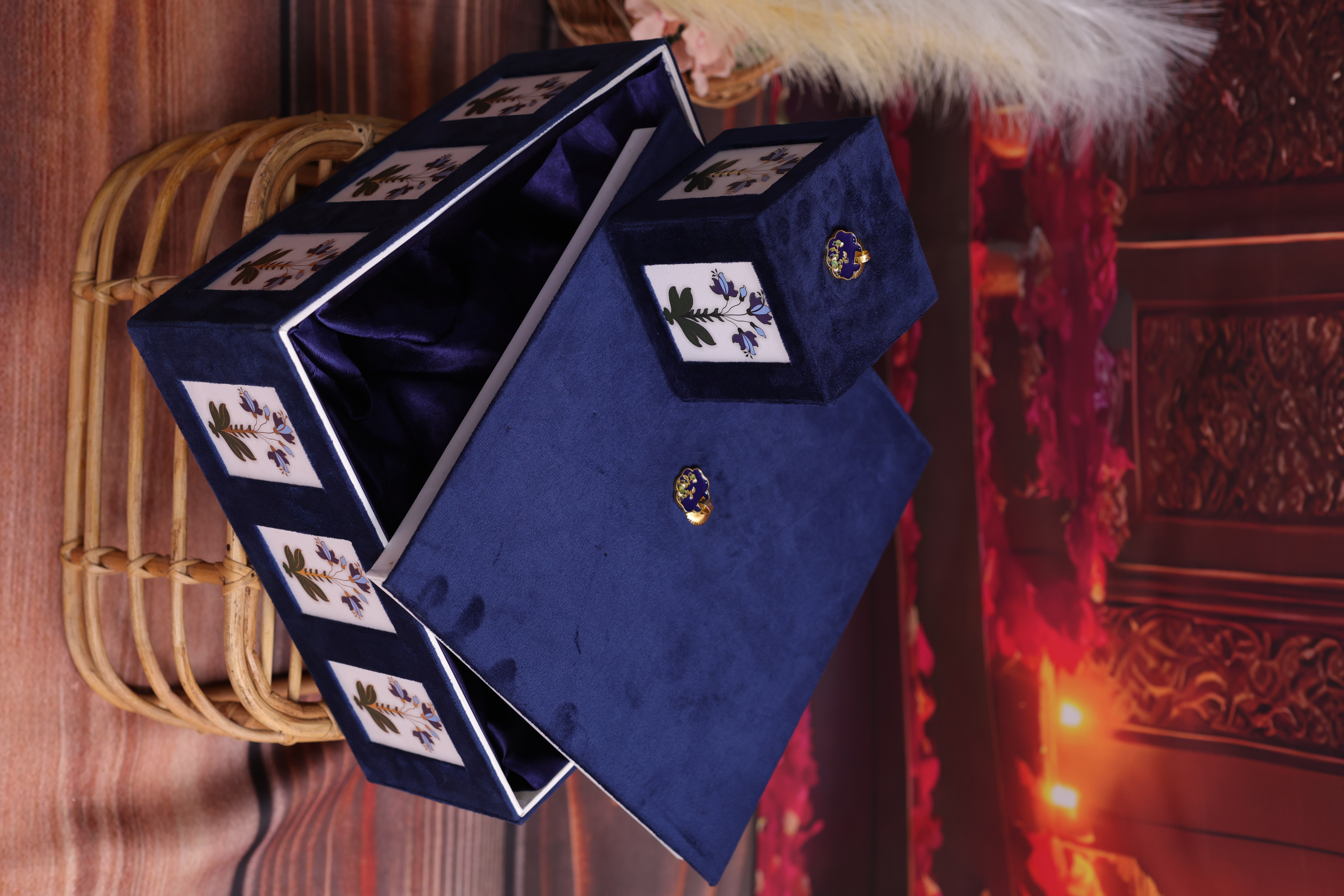 Royal Blue Velvet Gift Box