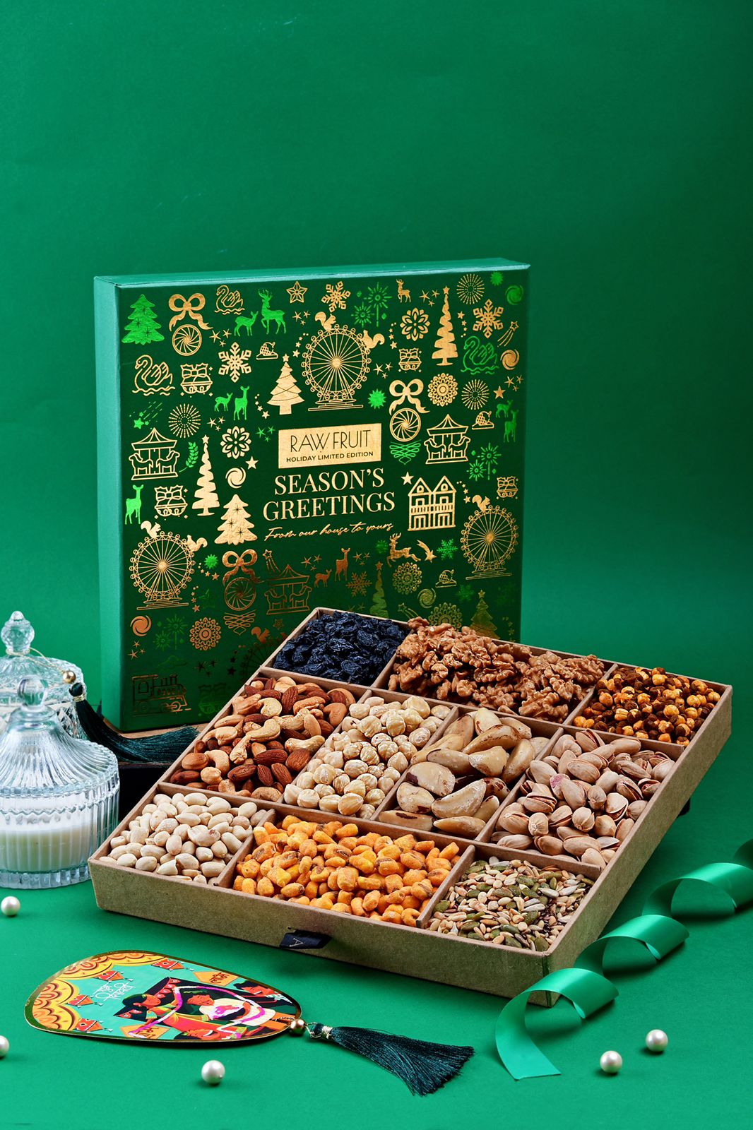Square Dry Fruit Holiday Gift Box