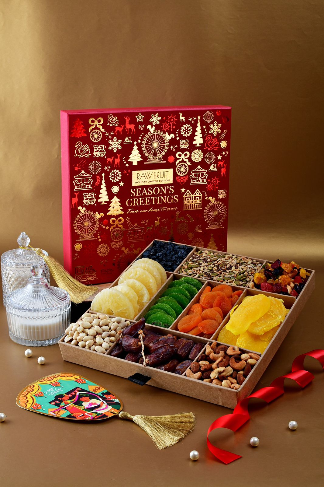 Square Dry Fruit Holiday Gift Box