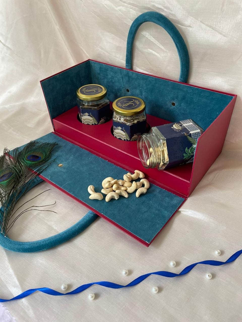 Royal Red Box with Teal Handle