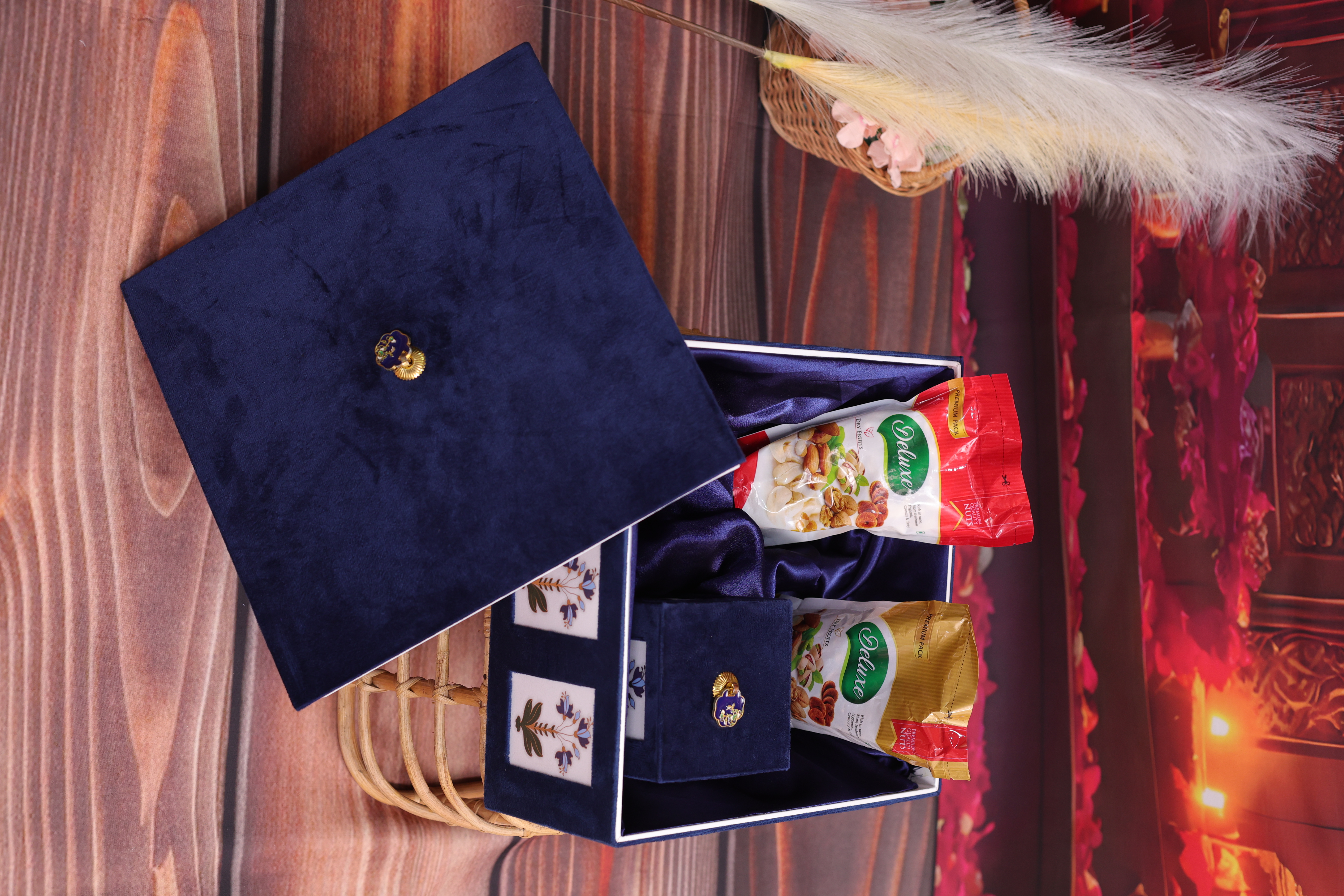 Royal Blue Velvet Gift Box