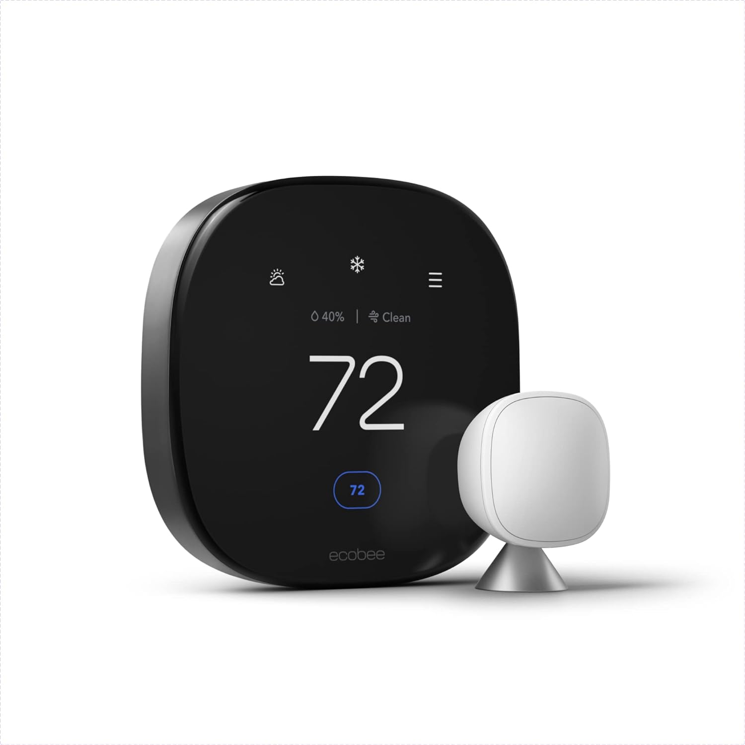 Ecobee  Smart Thermostat Premium with Smart Sensor and Air Quality Monitor - Programmable Wifi Thermostat - Works with Siri, Alexa, Google Assistant