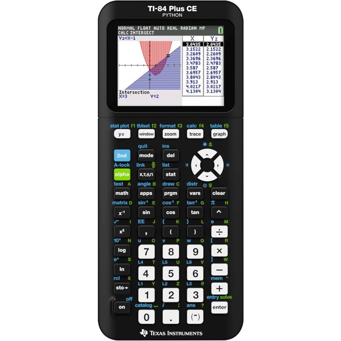 Texas Instruments TI-84 Plus CE Color Graphing Calculator, Black