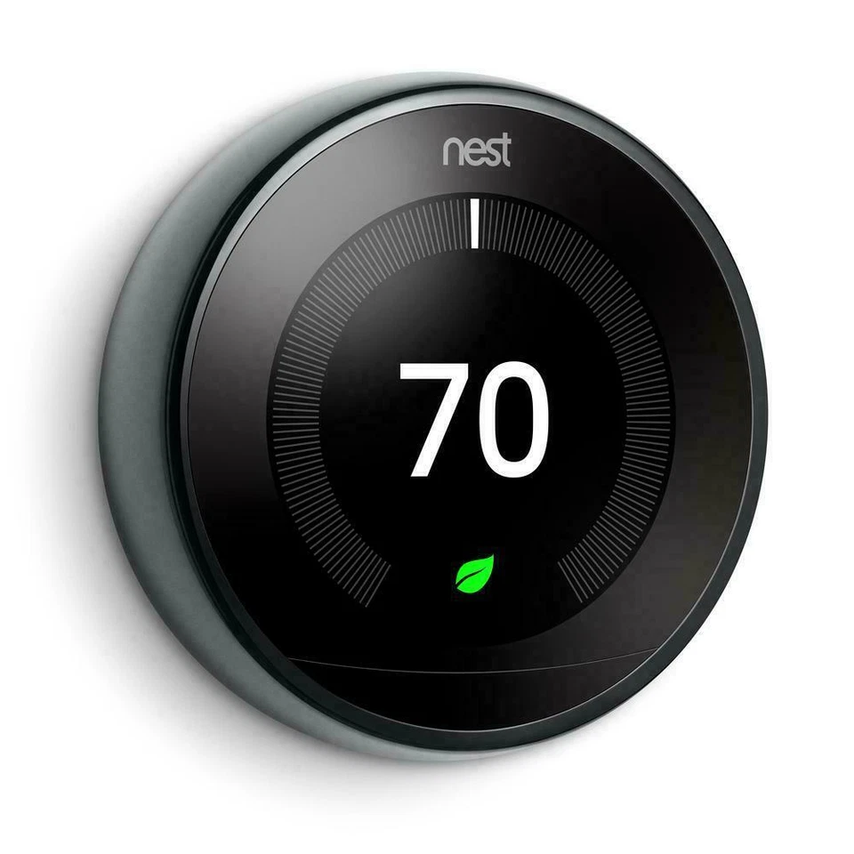 Google Nest Learning Thermostat - 3rd Generation - Mirror Black