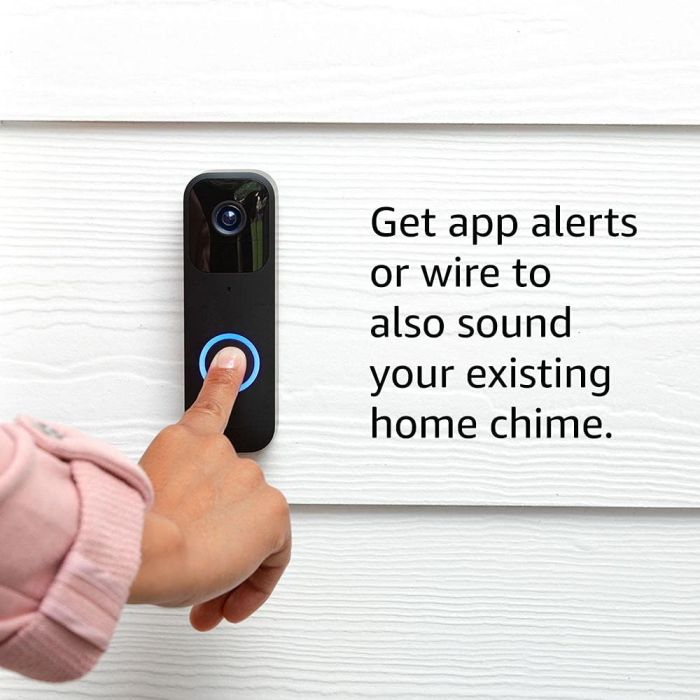 Blink Video Doorbell + Sync Module 2 | Two-year battery life, Two-way audio, HD video, motion and chime app alerts and Alexa enabled — wired or wire-free