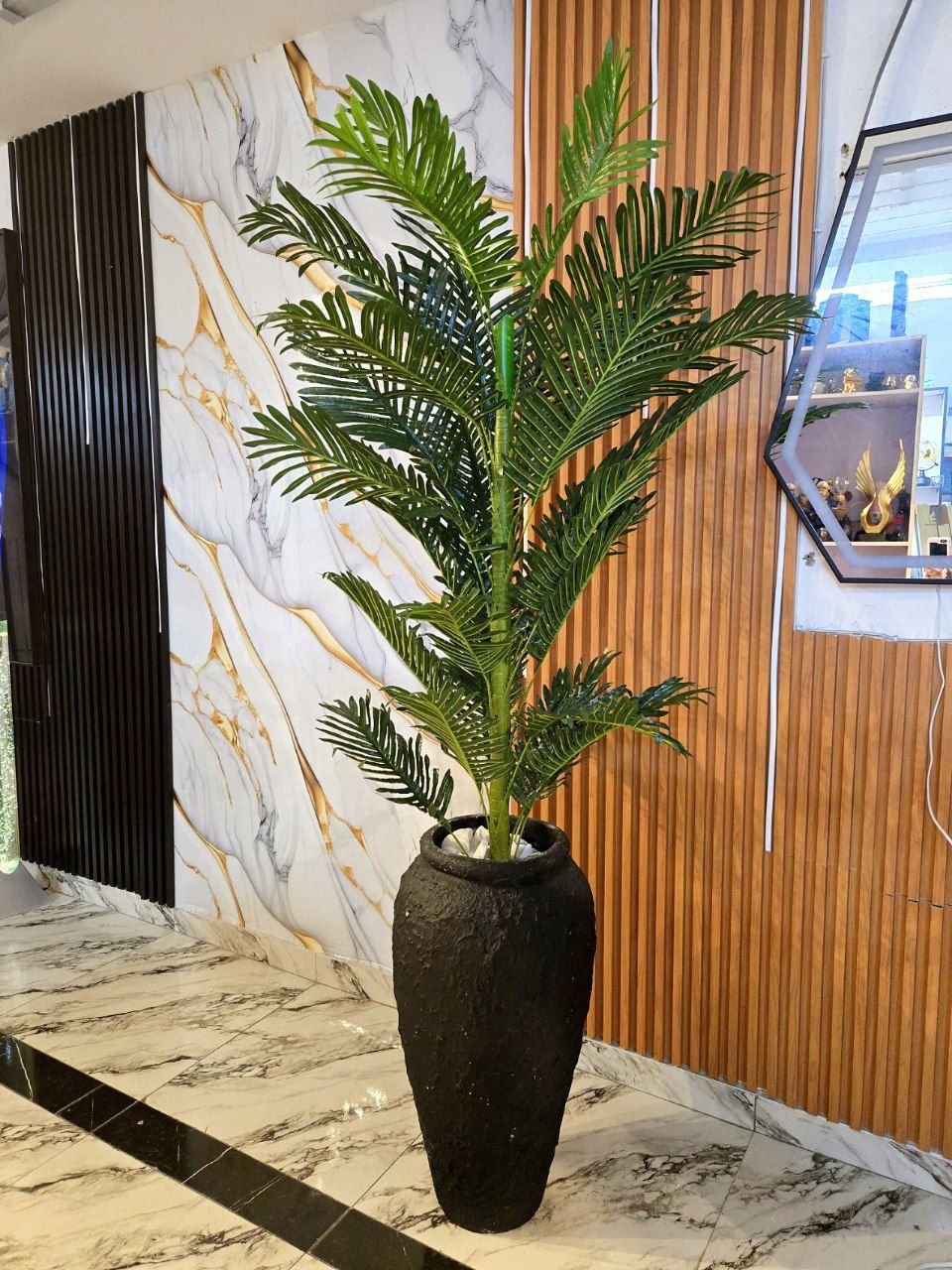 Artificial Palm Plant with Vase