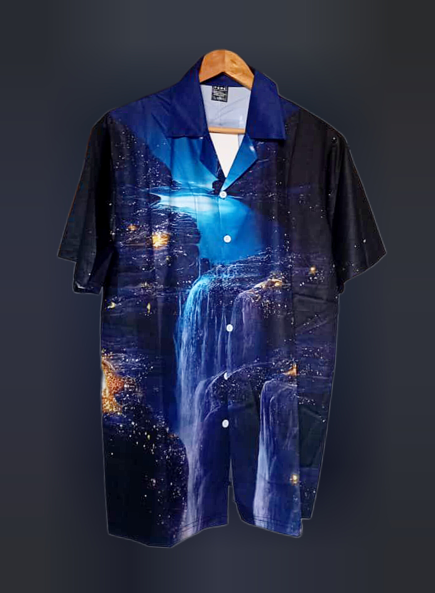 Galaxy Waterfall Short-Sleeve Shirt