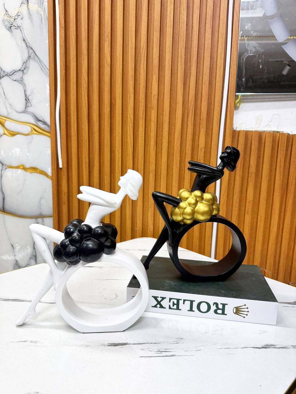 Modern Abstract Bicycle Sculpture Set