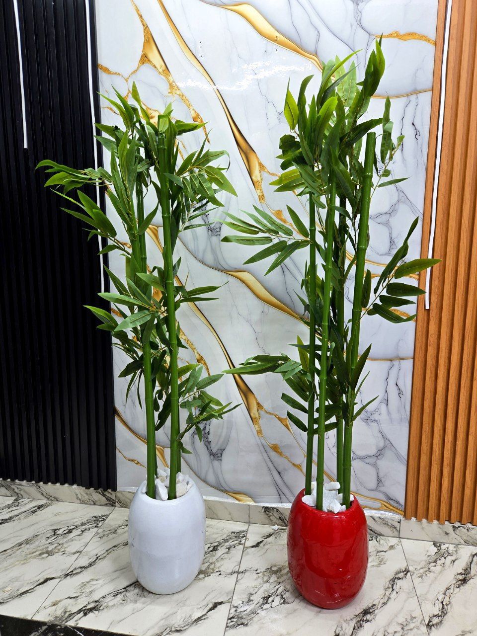 Decorative Bamboo Plant in Ceramic Pot
