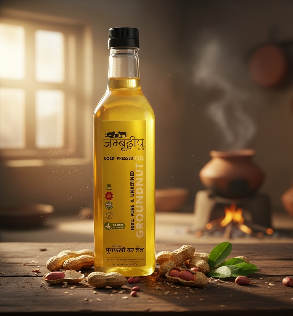 Wood-Pressed Groundnut Oil