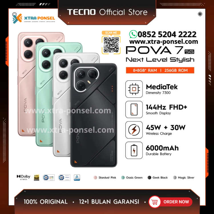 TECNO POVA 7 5G 8+8GB*/256GB