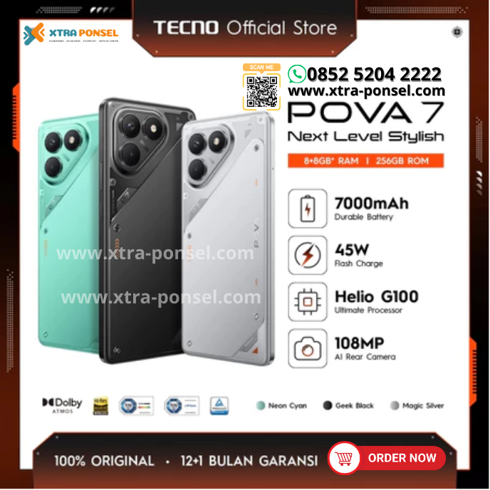 TECNO POVA 7 8+8GB*/256GB