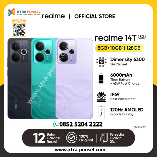 realme 14T 5G 8GB+10GB|128GB