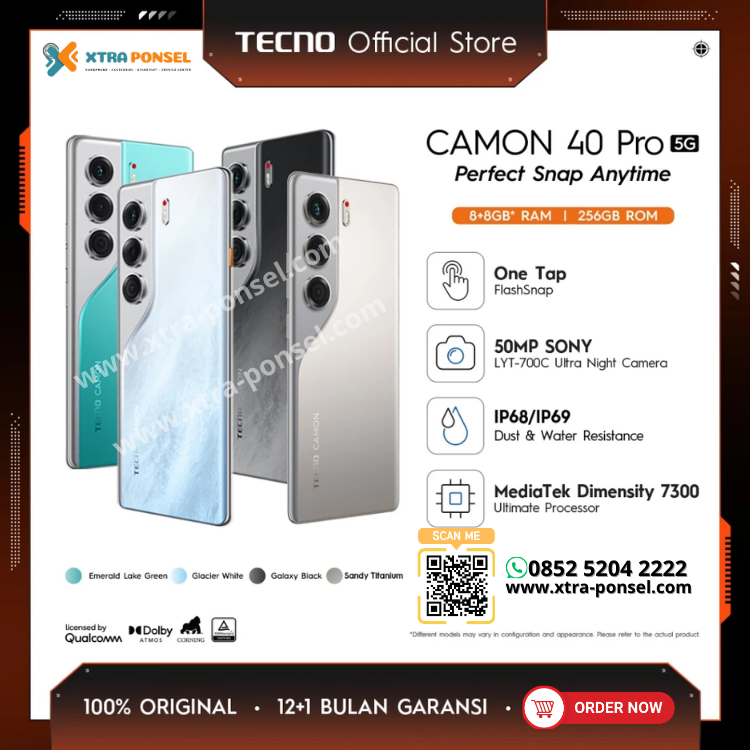 TECNO CAMON 40 Pro 5G 8GB*256 GB